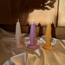 Load image into Gallery viewer, Threesome | Set of 3 Spiral Butt Plug Candles
