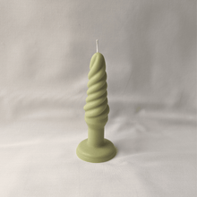 Load image into Gallery viewer, Soft sage Butt Plug Candle Hand Poured Soy Wax Candle in the shape of a sex toy
