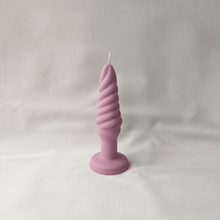 Load image into Gallery viewer, Muted orchid purple Butt Plug Candle Hand Poured Soy Wax Candle in the shape of a sex toy
